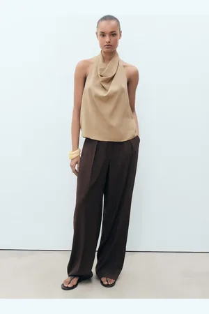 MANGO Lyocell-Top mit drapiertem Ausschnitt - Damen - S