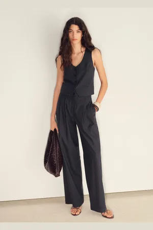 MANGO Leinenmischung Sakko-Weste - Damen - XL