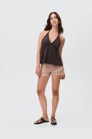 MANGO Jeansshorts mit Nieten - Mädchen - XS