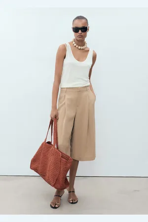 MANGO Bermudashorts aus Lyocell mit Bundfalten - Damen - 44