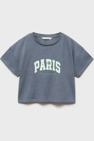 MANGO Gemustertes Cropped-T-Shirt - Kinder - 9-10 Jahre