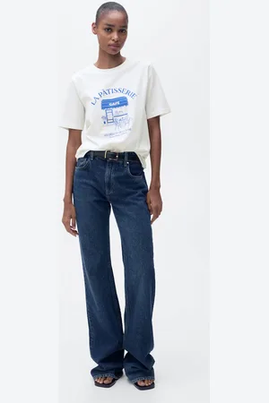 MANGO Kurzärmliges Print-T-Shirt - Damen - S