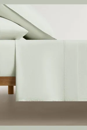 MANGO Spannbettlaken für Kinderbett aus gewaschener Baumwolle, doppelter Steppstich, für 90 cm Bett - Home - 90 cm Bett