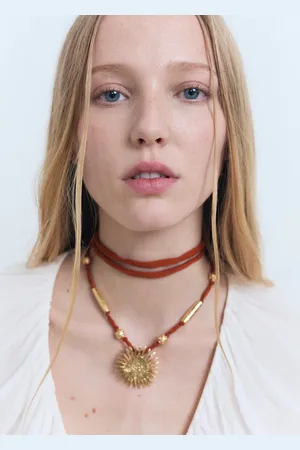 MANGO Perlenkette mit Sonnendesign - Damen - Einheitsgröße