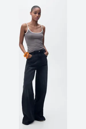 MANGO Top aus Lyocell mit Kontrastborte - Damen - L