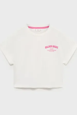 MANGO Gemustertes Cropped-T-Shirt - Kinder - 13-14 Jahre