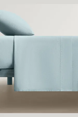 MANGO Spannbettlaken für Kinderbett aus gewaschener Baumwolle mit doppeltem Steppstich - Home - 100x150cm