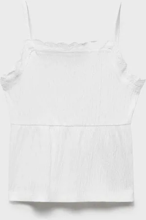 MANGO Top mit Schweizer-Stickerei-Detail - Kinder - 5-6 Jahre