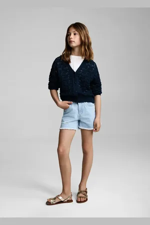 MANGO Lochstrickjacke - Kinder - 7-8 Jahre