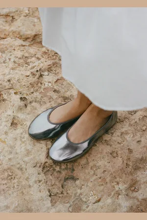 MANGO Ballerinas mit Metallic-Effekt - Damen - 41