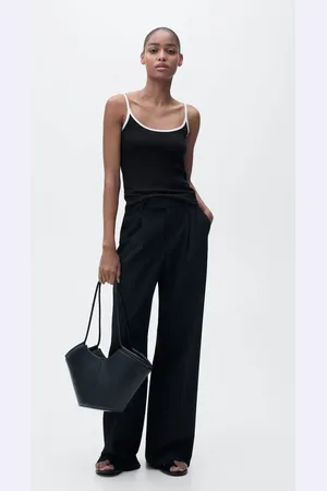 MANGO Top aus Lyocell mit Kontrastborte - Damen - XS
