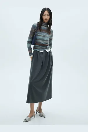MANGO Streifenpullli mit Stehkragen - Damen - XS