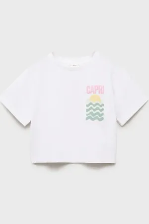 MANGO Gemustertes Cropped-T-Shirt - Kinder - 13-14 Jahre