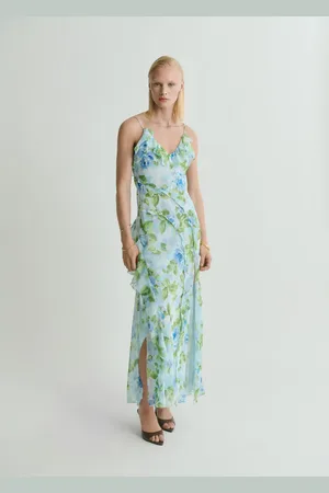 MANGO Florales Kleid mit Rüschen - Damen - S