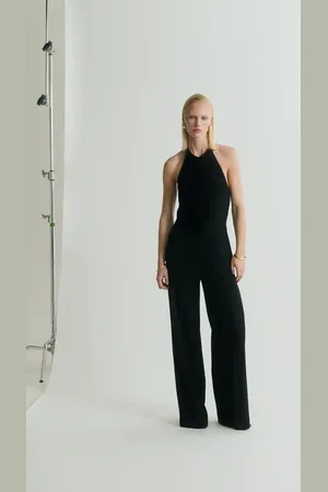 MANGO Neckholder-Jumpsuit - Damen - L