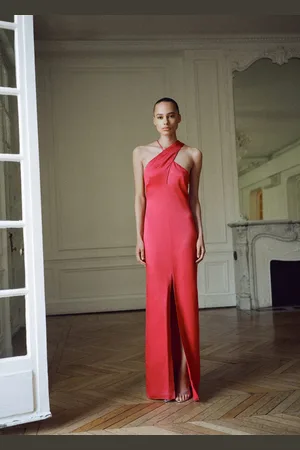MANGO Kleid mit überkreuztem Ausschnitt und Schlitz - Damen - L