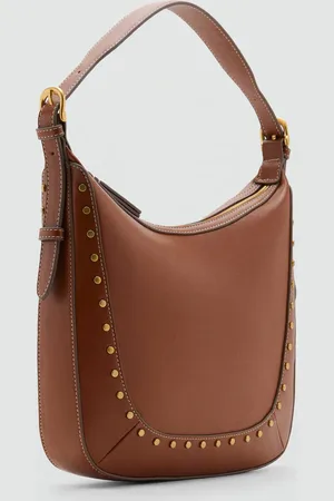 MANGO Schultertasche mit Stanznieten - Damen - Einheitsgröße
