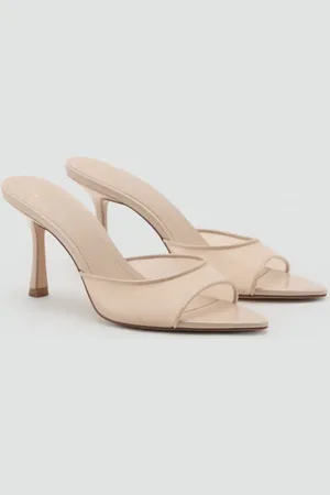 MANGO Spitze Sandale mit Absatz - Damen - 35