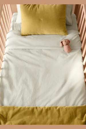 MANGO Bettbezug aus gewaschener Baumwolle mit doppelter Steppnaht für Kinderbettchen - Home - 100x120cm