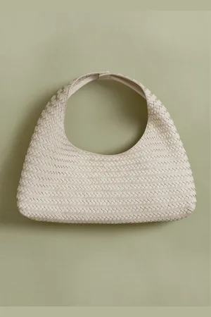 MANGO Handtasche aus Leder in Flechtoptik - Damen - Einheitsgröße