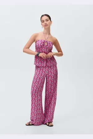 MANGO Palmenmuster-Hose - Mädchen - XS
