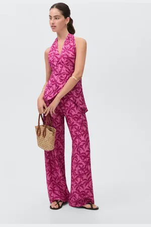MANGO Palmenmuster-Hose - Mädchen - L