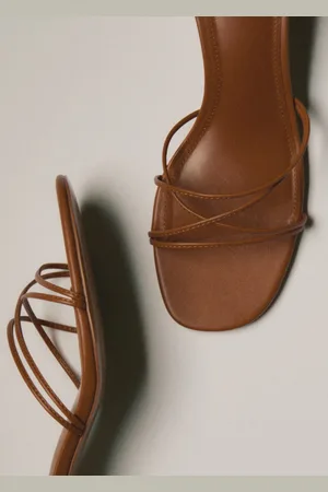MANGO Sandal mit Absatz und gekreuzten Riemen - Damen - 35