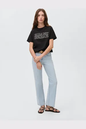 MANGO T-Shirt mit Schriftzug und Nieten - Mädchen - L