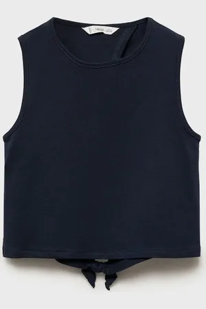MANGO Kurzshirt mit Schlitz - Kinder - 7-8 Jahre