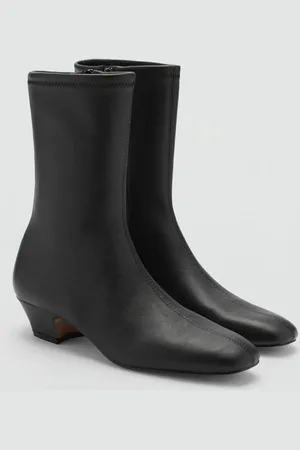 MANGO Soft-Leder-Stiefel - Damen - 36