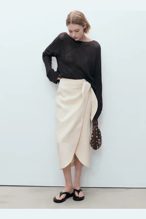 MANGO Sarong-Rock aus Leinen - Damen - XXS