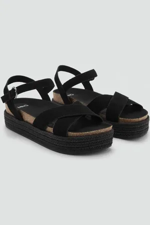 MANGO Plateau-Sandale aus Leder - Mädchen - 36