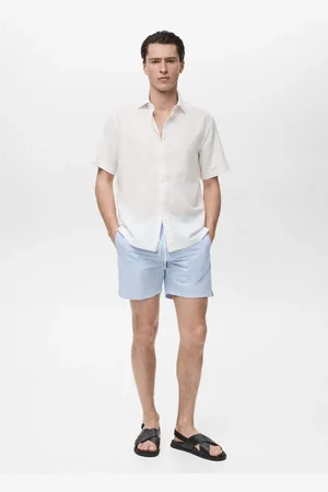 MANGO Badeshorts mit Seersucker-Effekt - Herren - L