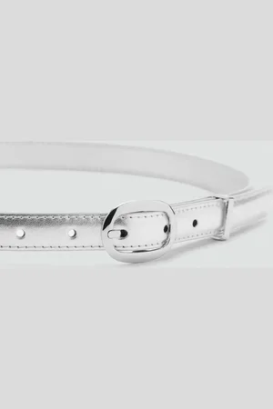 MANGO Metallic-Gürtel mit ovalförmiger Schnalle - Damen - S
