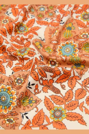 MANGO Halstuch mit Blattmotiv - Damen - Einheitsgröße