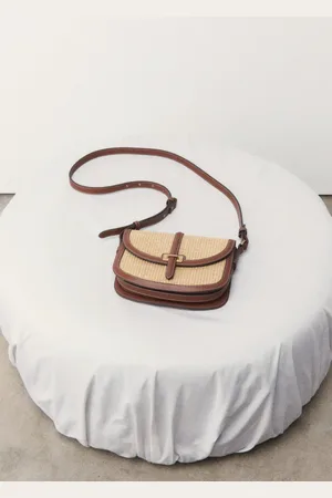 MANGO Umhängetasche mit Raffia-Effekt - Damen - Einheitsgröße