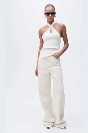 MANGO Neckholdertop mit Knotendetail - Damen - XS