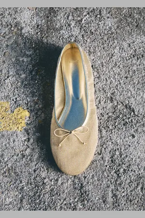 MANGO Mesh-Ballerinas mit Schleife - Damen - 40