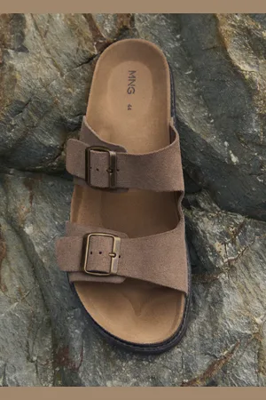 MANGO Rauleder-Sandale mit Schließe - Herren - 44