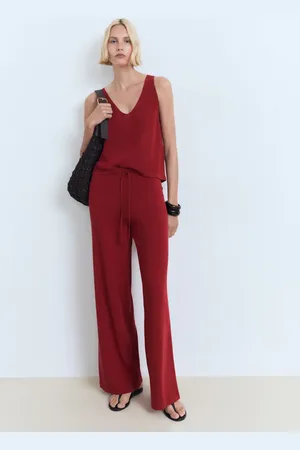 MANGO Strickhose aus Baumwolle mit Leinen - Damen - XS
