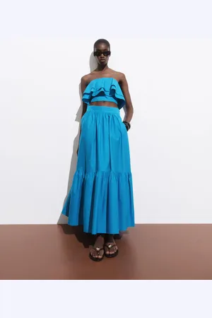 MANGO Langer Rock in Evasé-Form - Damen - 34