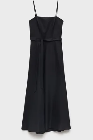 MANGO Leinenkleid mit Schleife - Damen - S