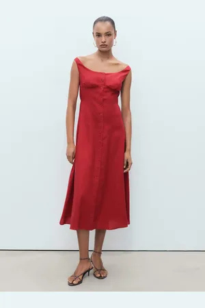MANGO Geknöpftes Midi-Kleid - Damen - XS