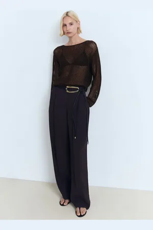 MANGO Langarm-Crochet-Pullover - Damen - S