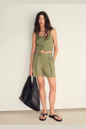 MANGO Anzug-Bermudashorts aus Leinengemisch - Damen - 34