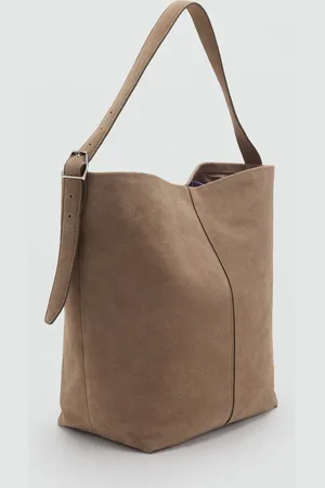 MANGO Shopper-Bag aus Leder - Damen - Einheitsgröße