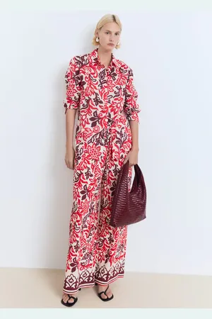 MANGO Fließende, bedruckte Hose - Damen - M