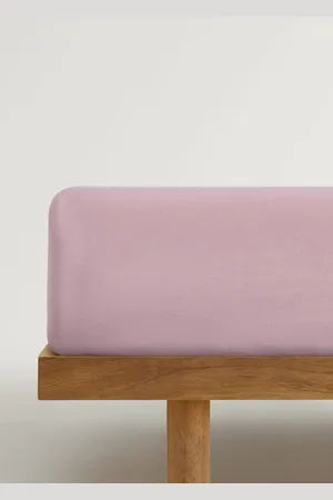 MANGO Spannbettlaken für Kinderbett aus gewaschener Baumwolle mit doppeltem Steppstich - Home - 60x120x15cm