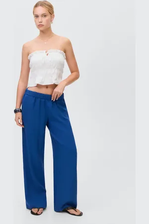 MANGO Gerade Leinenhosen - Mädchen - XS