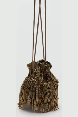 MANGO Perlenverzierte Handtasche - Damen - Einheitsgröße